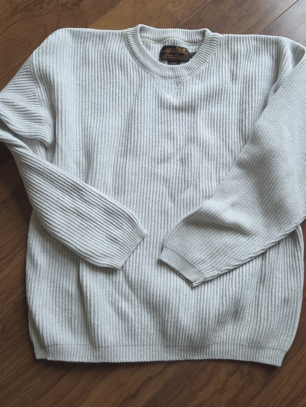 Mens Eddie Bauer Ribbed Crewneck FIishermen Sweater Sz M